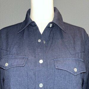 WYATT UPF 50+ MOISTURE WICKING QUICK DRYING WOMEN'S WESTERN OUTDOOR SNAP SHIRT M